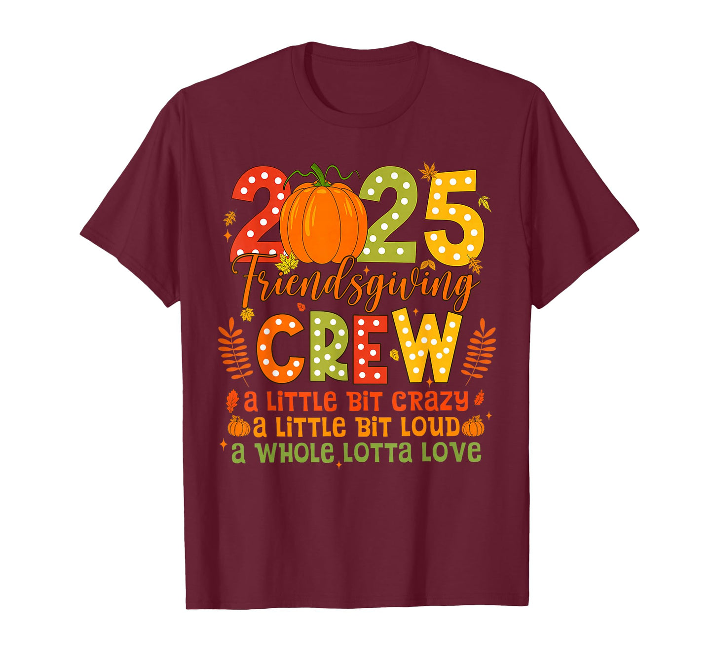 Retro Friendsgiving Squad 2025 Thanksgiving Group Fall T-Shirt