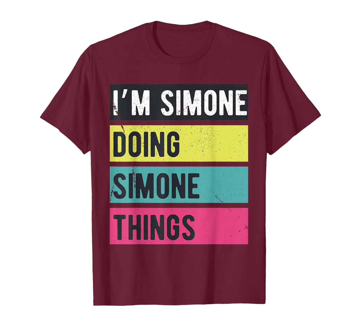 Doing Simone Things Funny Personalized Names Retro T-Shirt