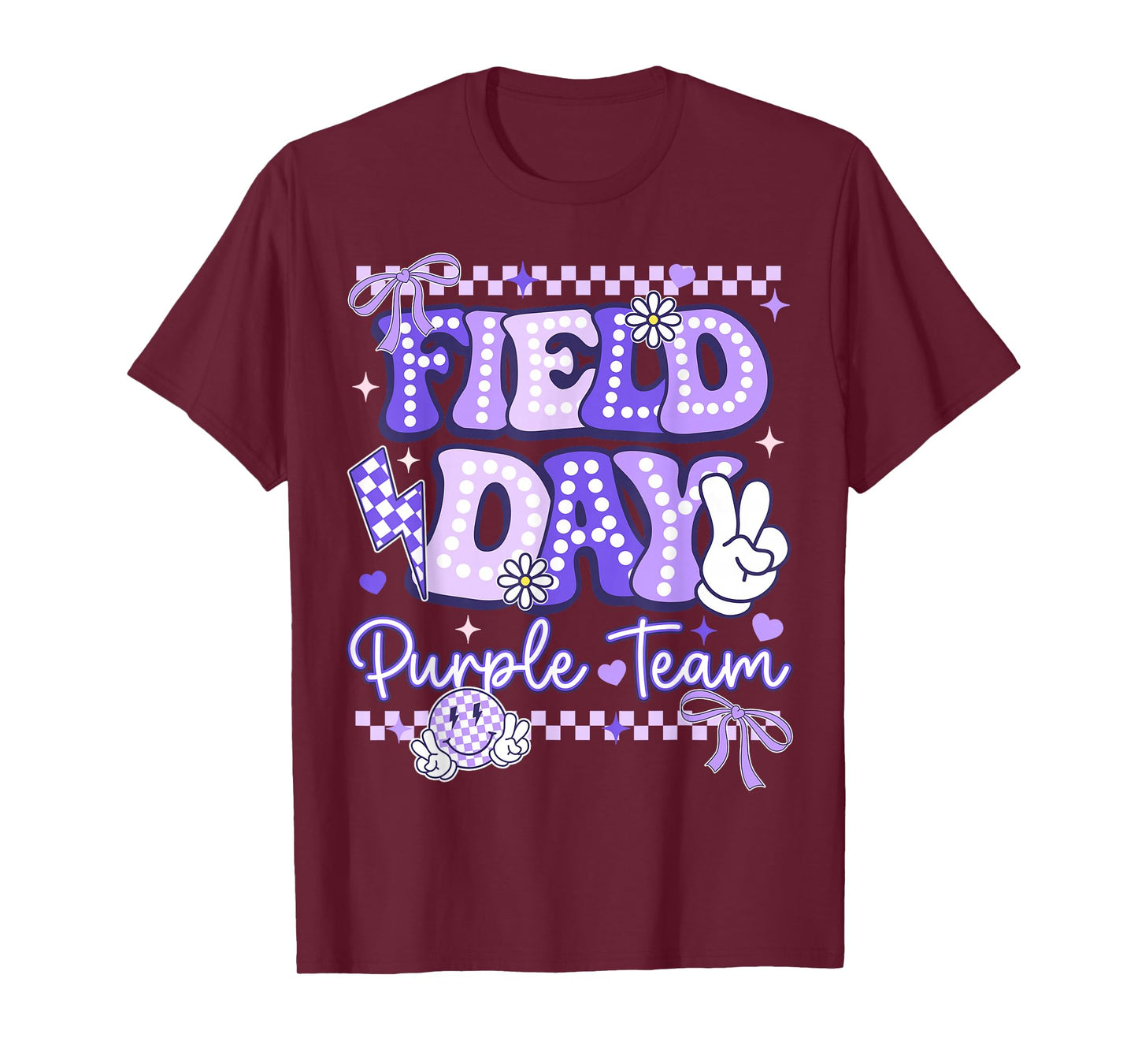 Purple Team Happy Field Day School Trip for Teacher Student T-Shirt