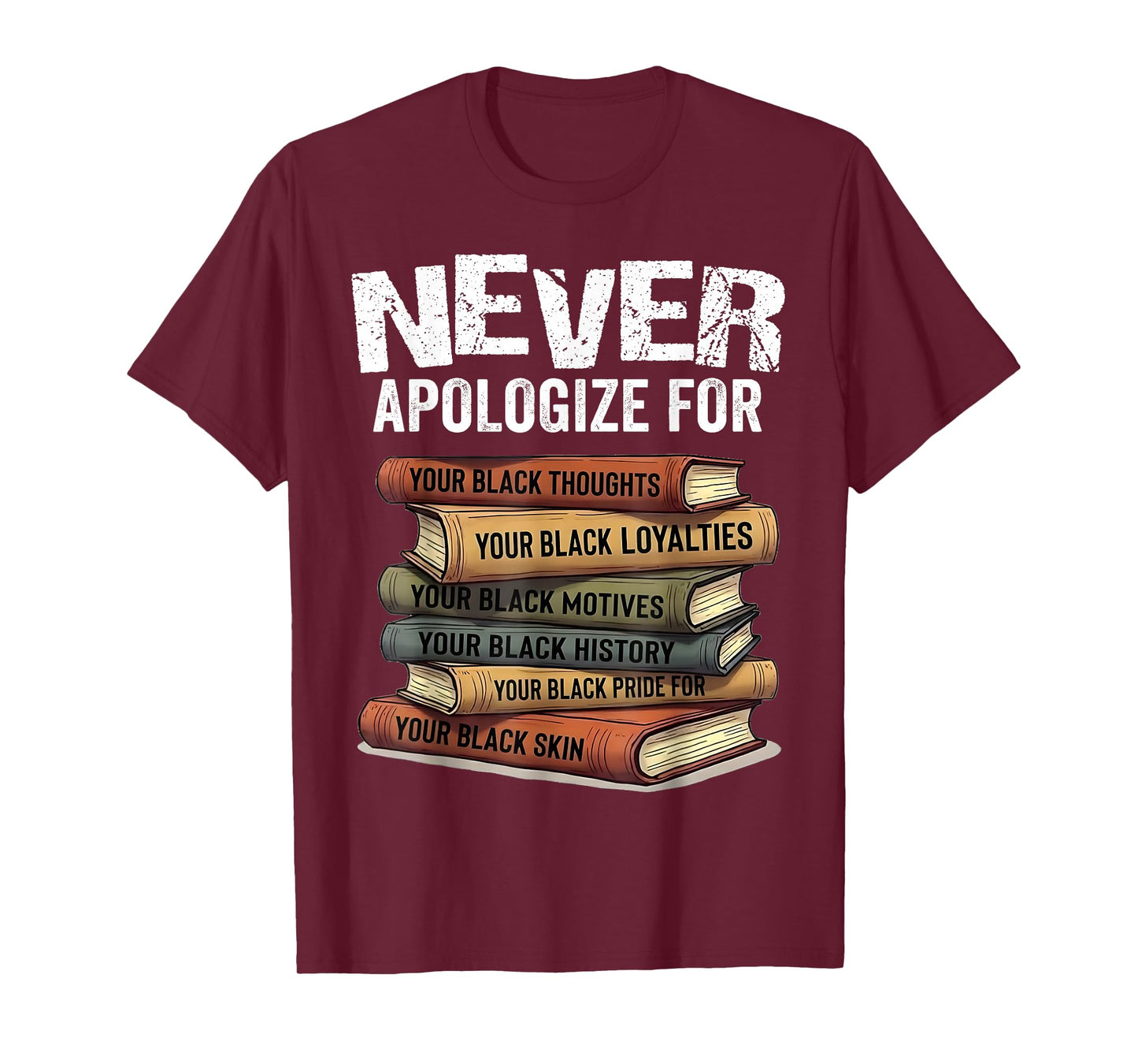 Never Apologize for Your Blackness Black History Teachers T-Shirt