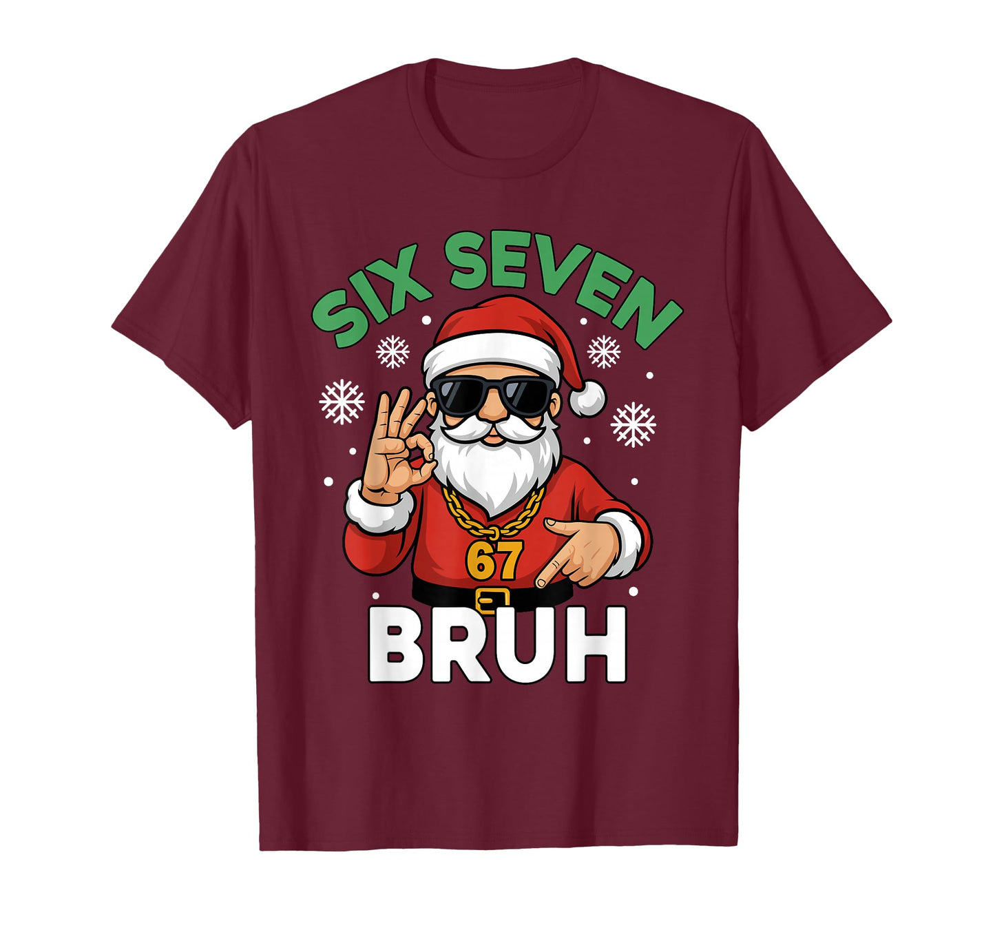 Six Seven 67 Christmas 6 7 Bruh Boys Kids 6-7 Meme Youth T-Shirt