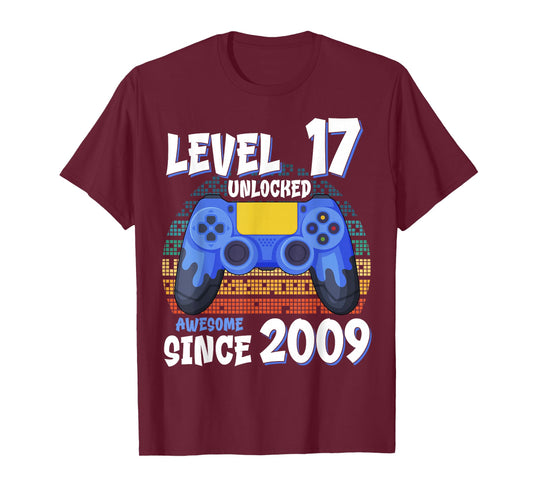 17 Years Old Bday Decorations Son Boy 2009 17th Birthday T-Shirt