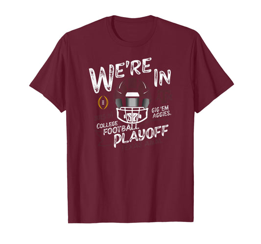 Texas A&M Aggies CFP College Football Playoff 2025-26 Black T-Shirt