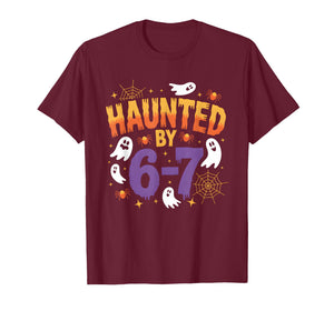 6 7 Haunted Halloween Meme six Seven Funny Spooky Gen Z 67 T-Shirt