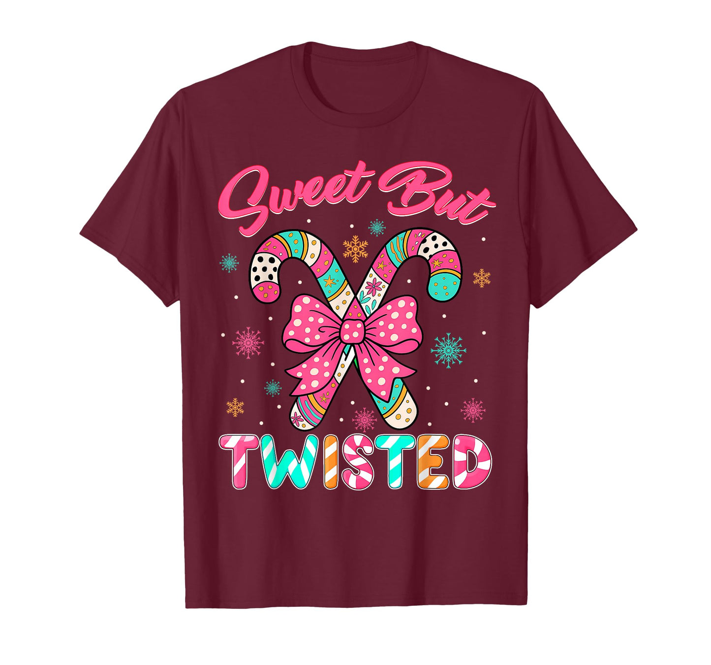 Sweet But Twisted Cute Xmas Candy Cane Christmas T-Shirt
