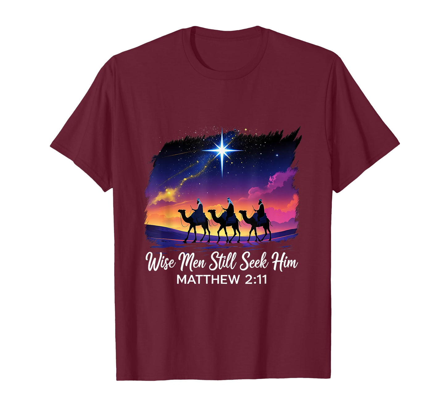 Vintage Wise Men Still Seek Him Jesus Faith 3 Kings T-Shirt