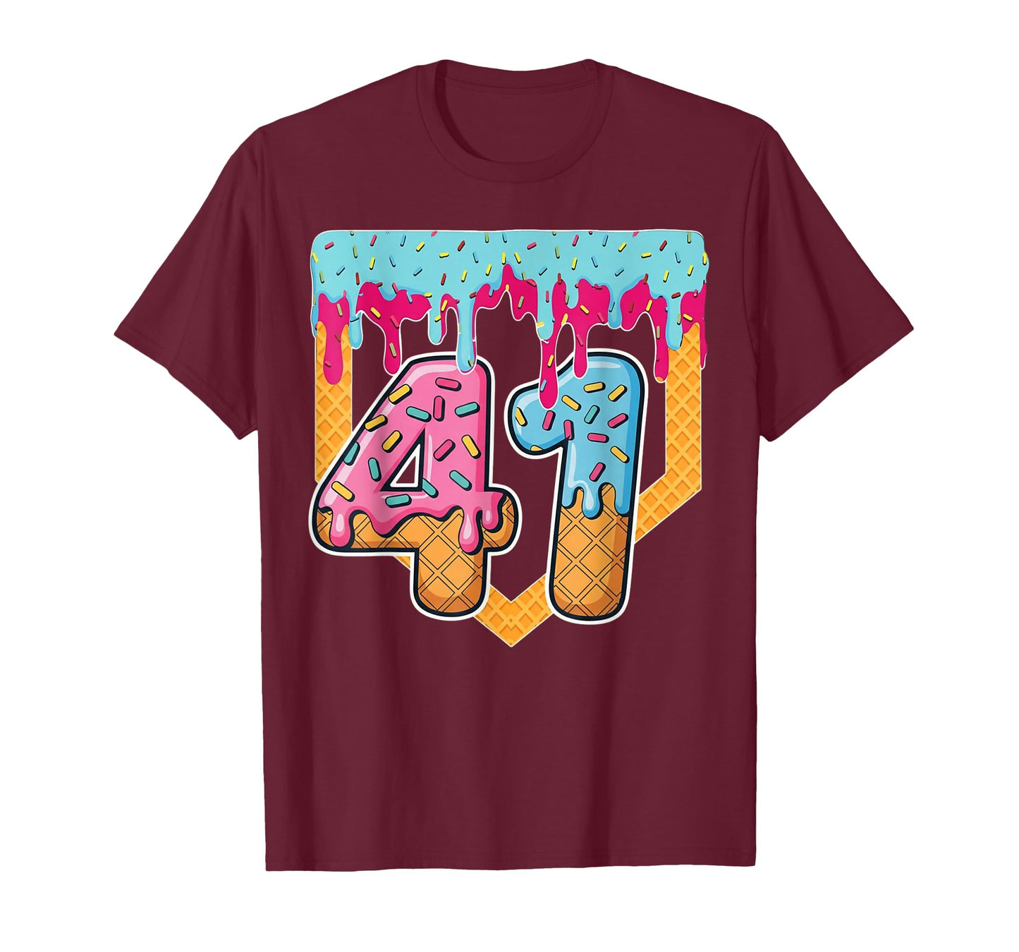 41 Ice Cream Drip Meme Funny Gen Alpha Slang T-Shirt