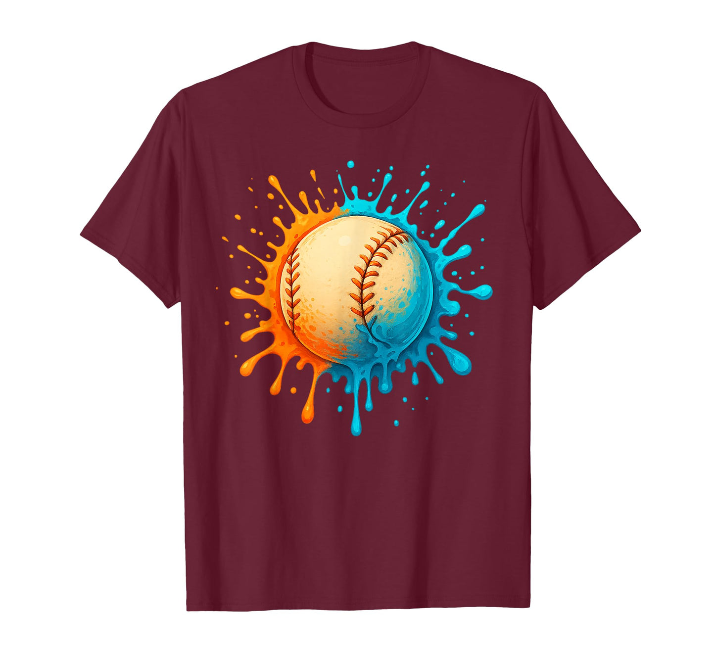 Baseball Drip Team for Boys and Girls Ice Cream Cool T-Shirt