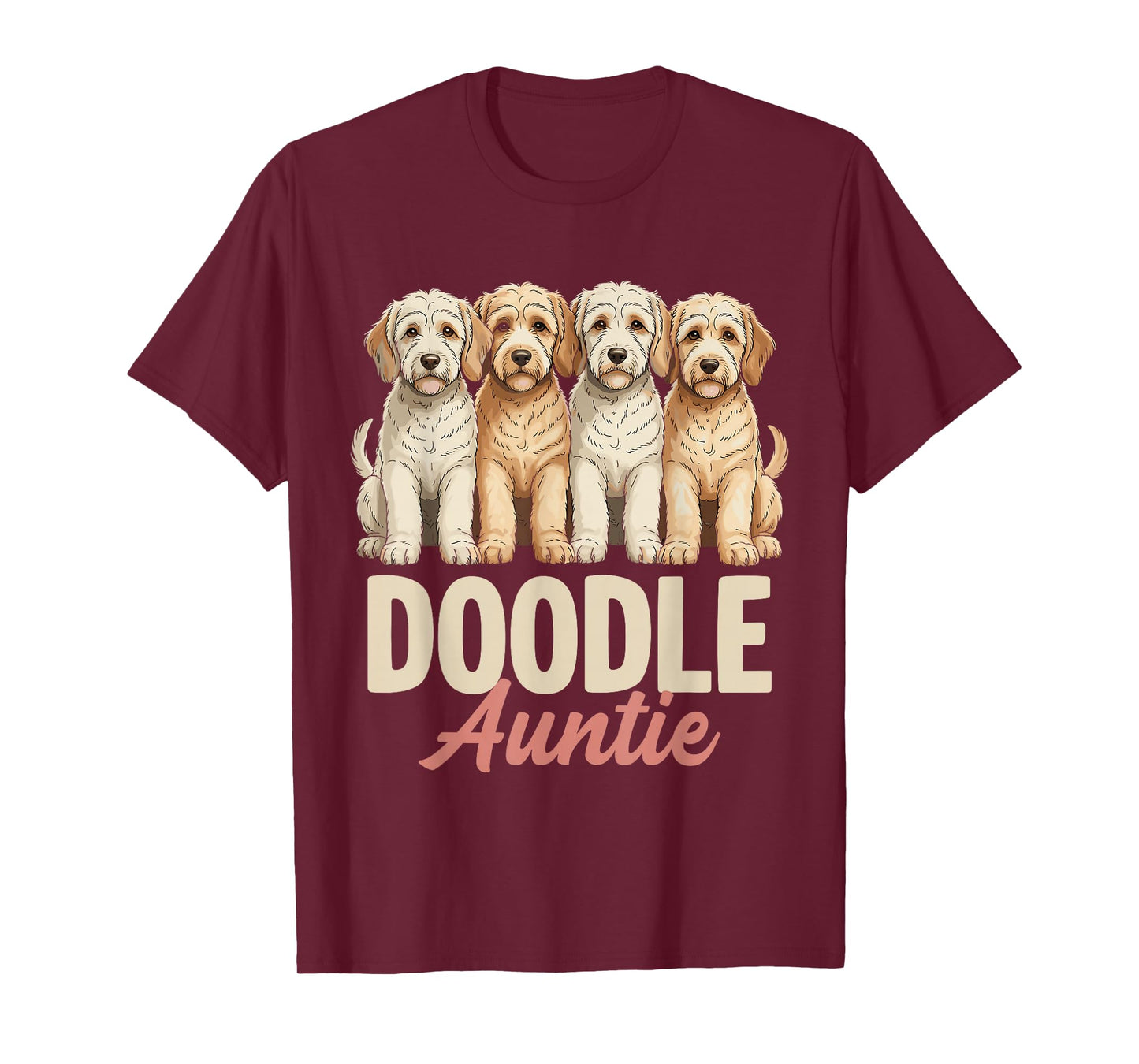 Doodle Auntie Funny Puppy Owner Goldendoodle Dog Lover T-Shirt