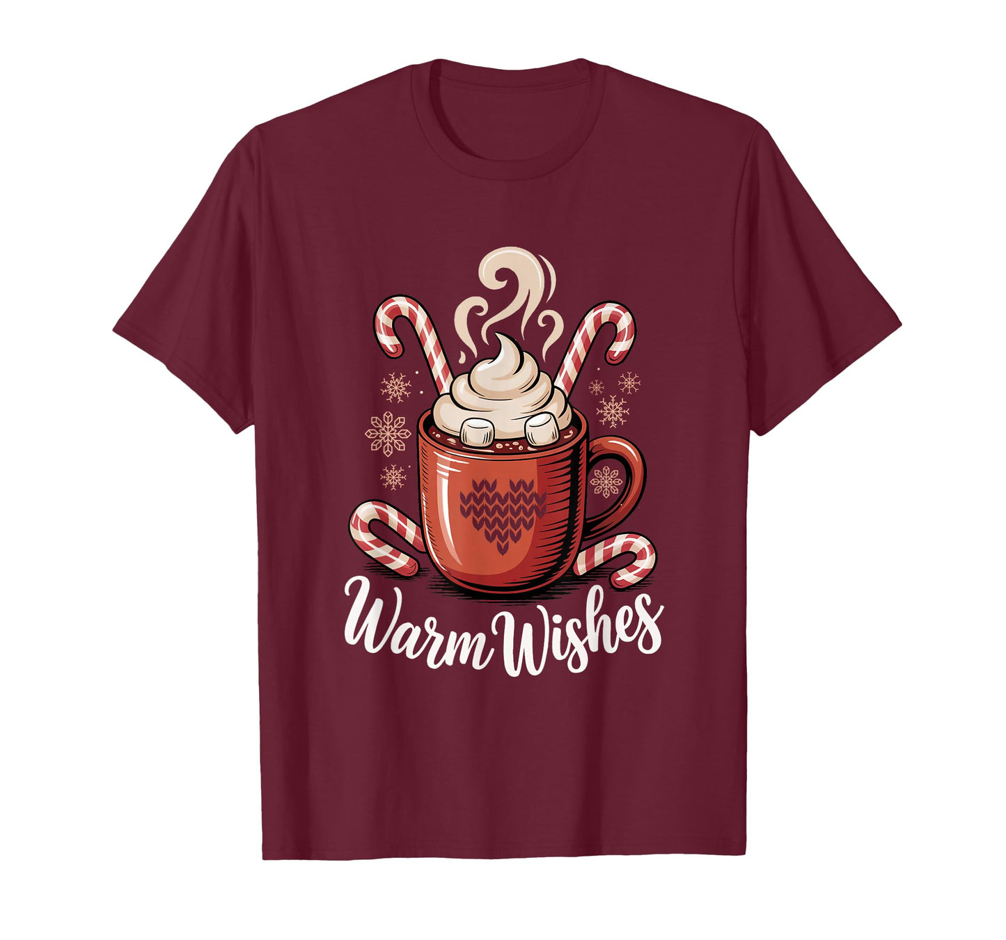Hot Cocoa Warm Wishes Cozy Christmas Candy Hot Chocolate T-Shirt