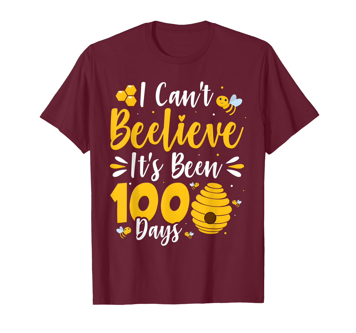 I Can't Believe It's Been 100 Days of School Bee 100th Kids T-Shirt