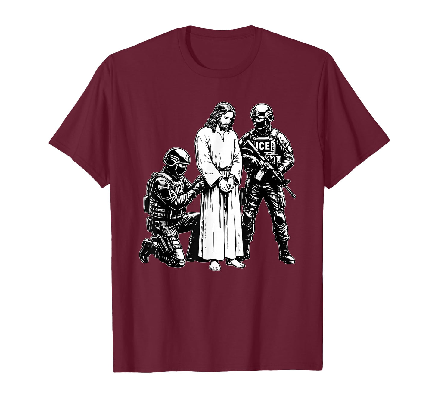 Anti ICE Jesus Arrested Parody T-Shirt