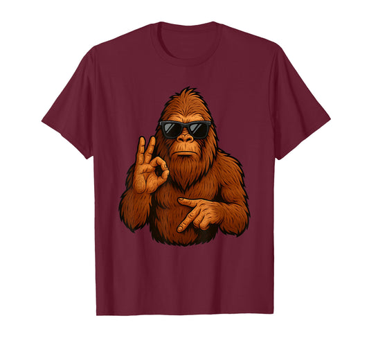 Funny Six Seven 67 6 7 Meme Bigfoot Shirt Men Boys Teen 6/7 T-Shirt
