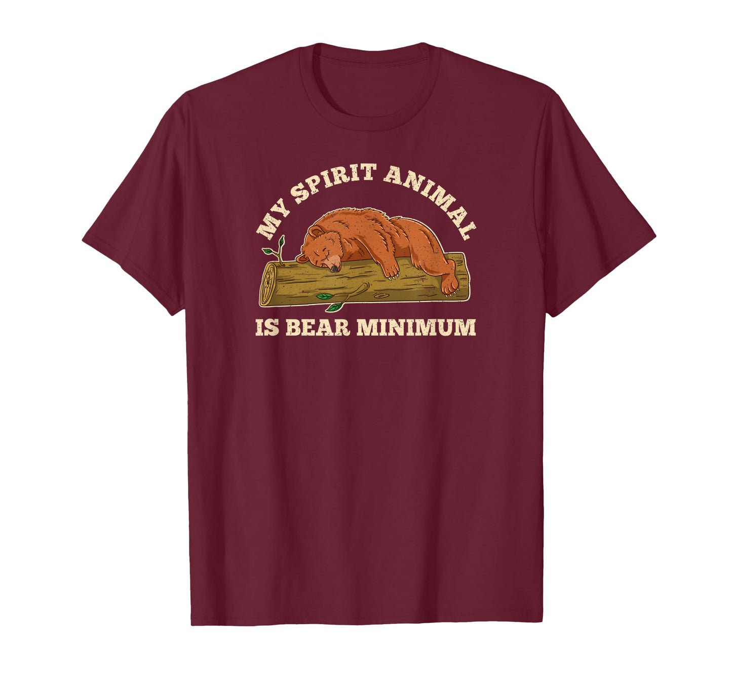 Retro Bear Distressed My Spirit Animal is Bear Minimum Funny T-Shirt