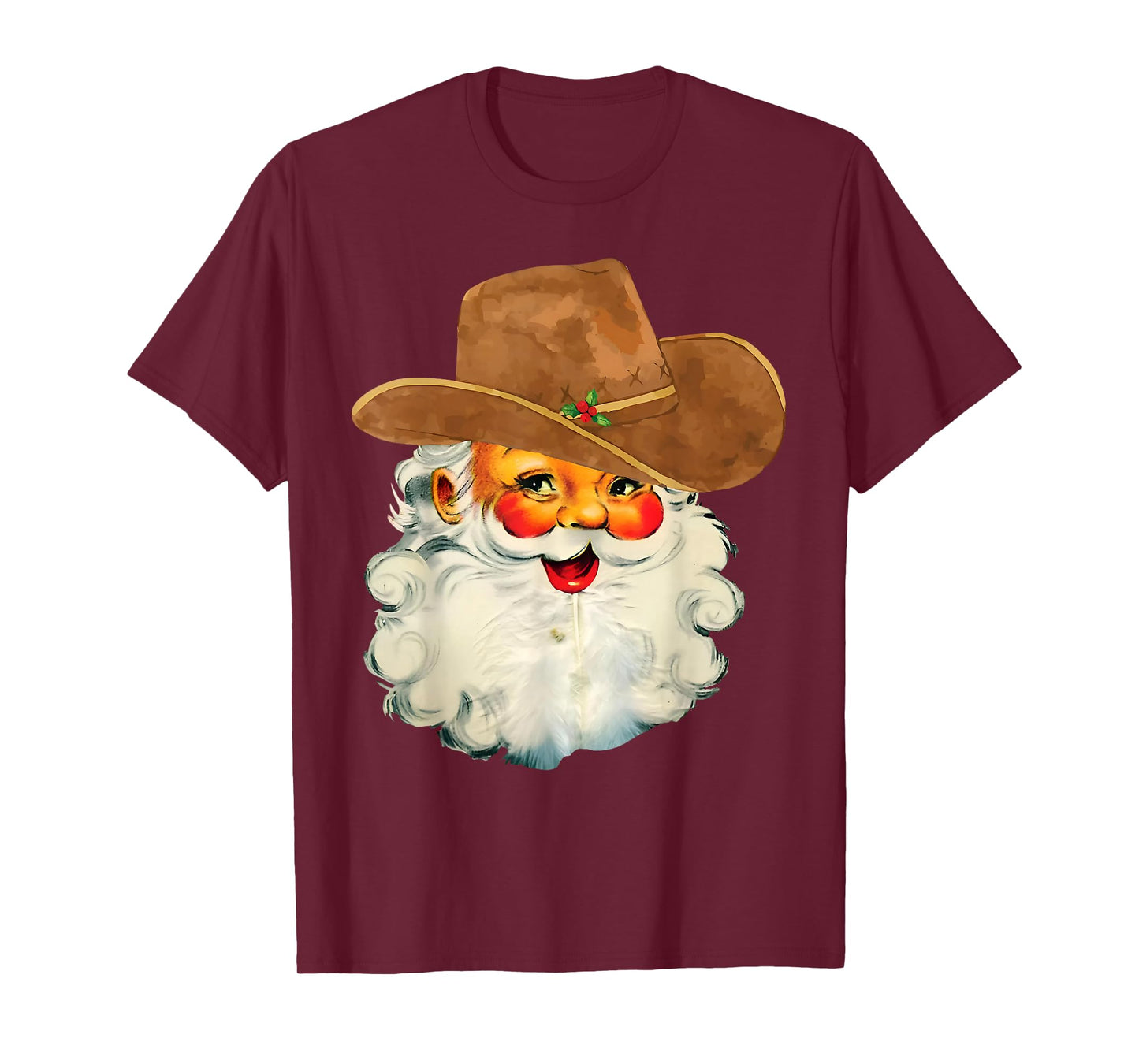 Merry Christmas Santa Cowboy Western Xmas Pajamas Holiday T-Shirt