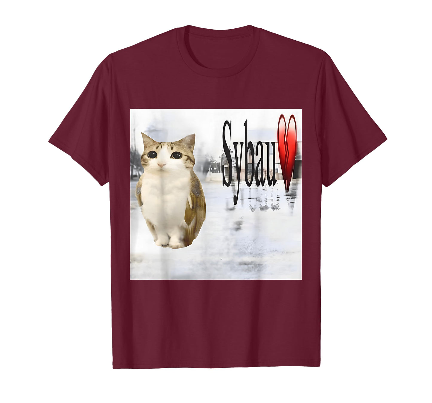 Sybau Cat Owl Silly Meme Stupid Brainrot Meowl Ai Meme T-Shirt