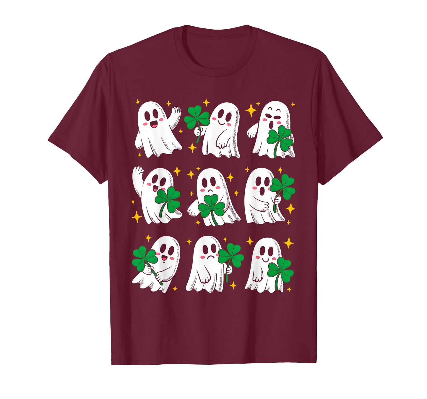 Funny Baby Ghost Shamrock Irish St Patricks Day Men Women T-Shirt