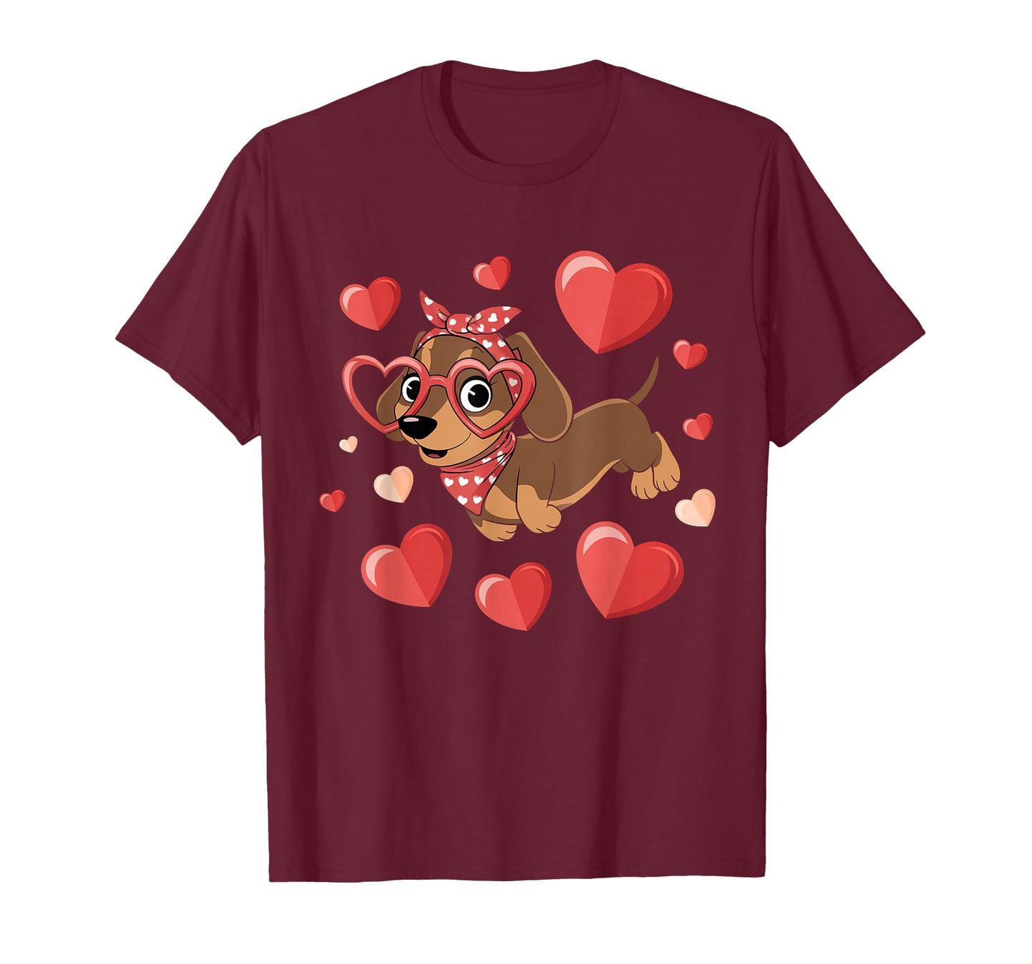 Dachshund Valentines Day Wiener Dog Lover Weenie Heart T-Shirt