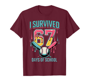 I Survived 67 Days of School Funny Six Seven Meme Teacher T-Shirt