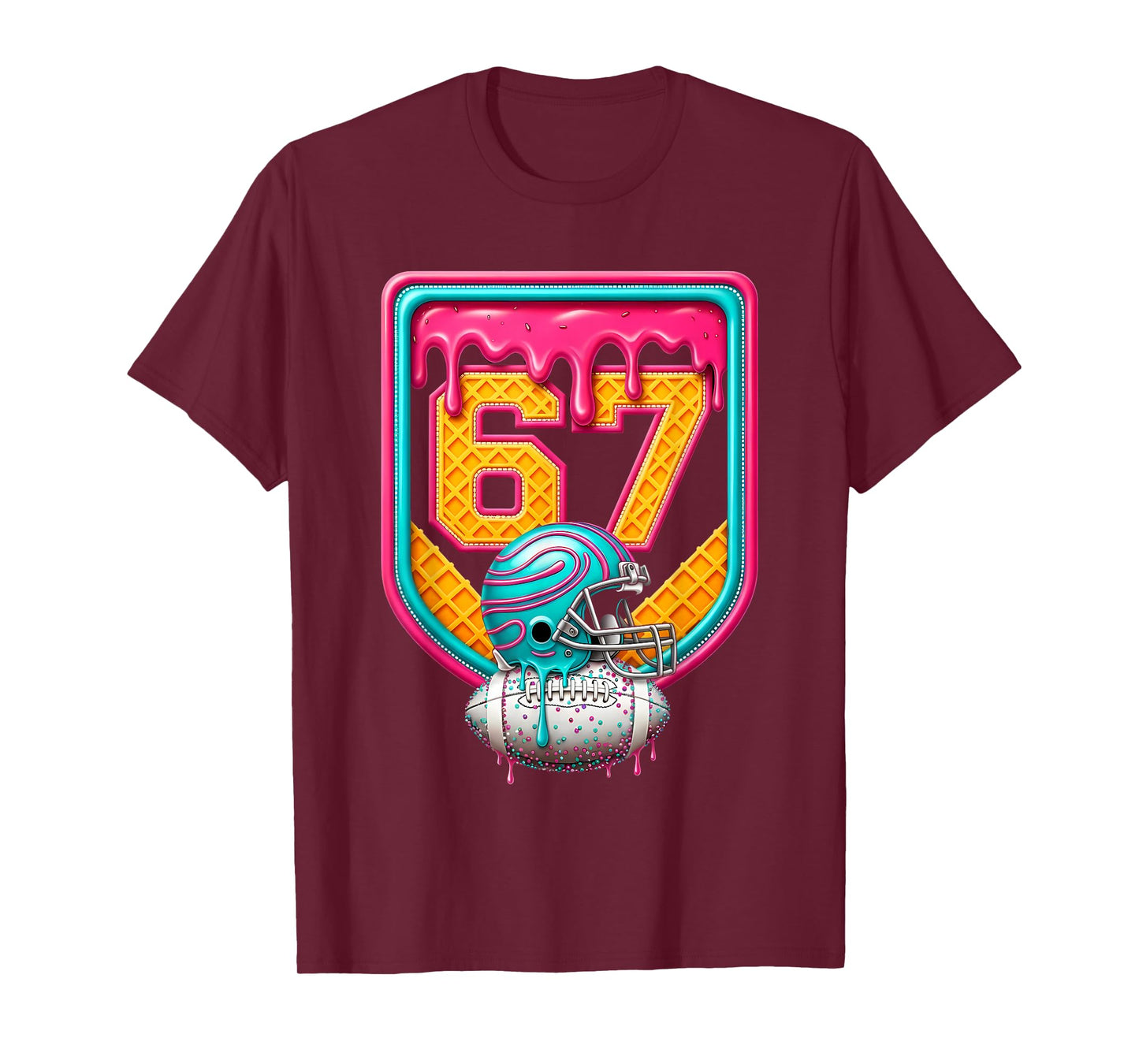 Football Drip Number 67 Football Player T-Shirt