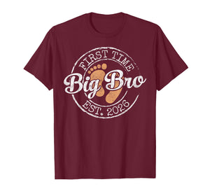 First Time Big Bro Est 2026 Stamp Soon Promoted to Brother T-Shirt