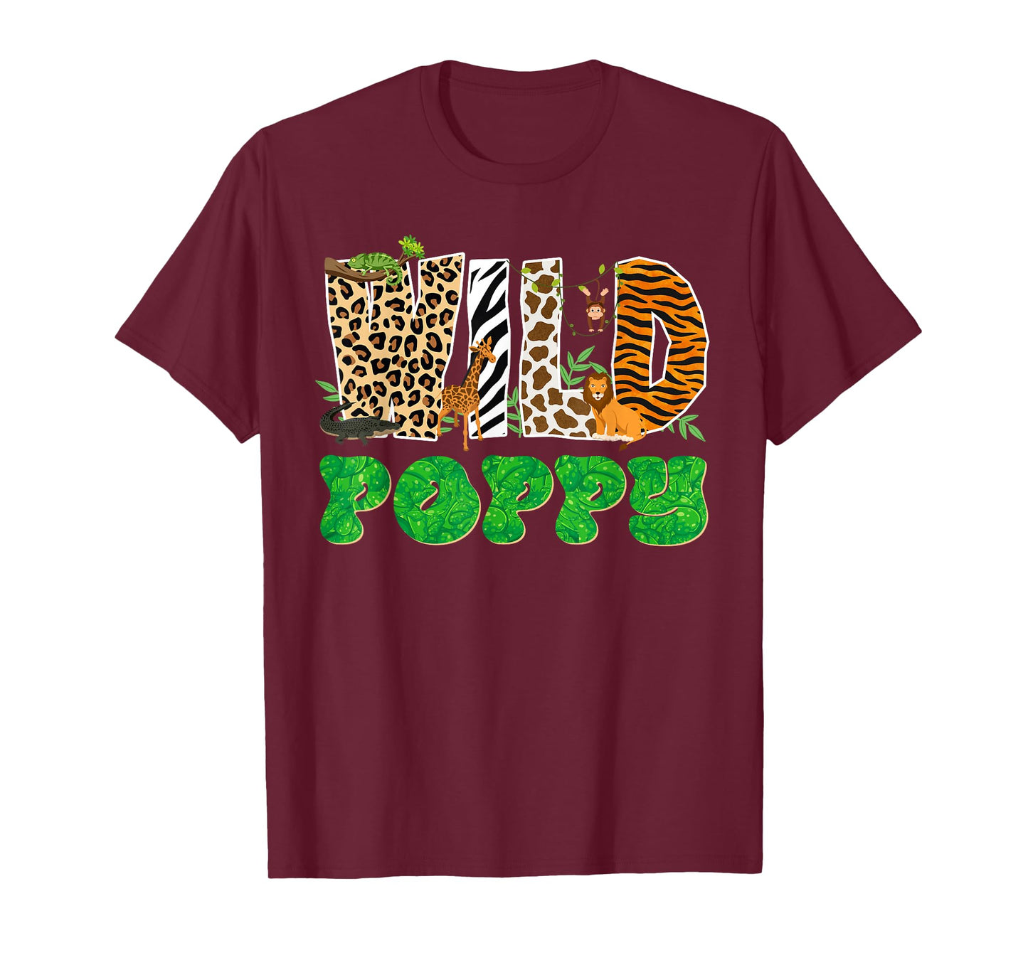 Wild Poppy Zoo Safari Animal Birthday Matching Family T-Shirt