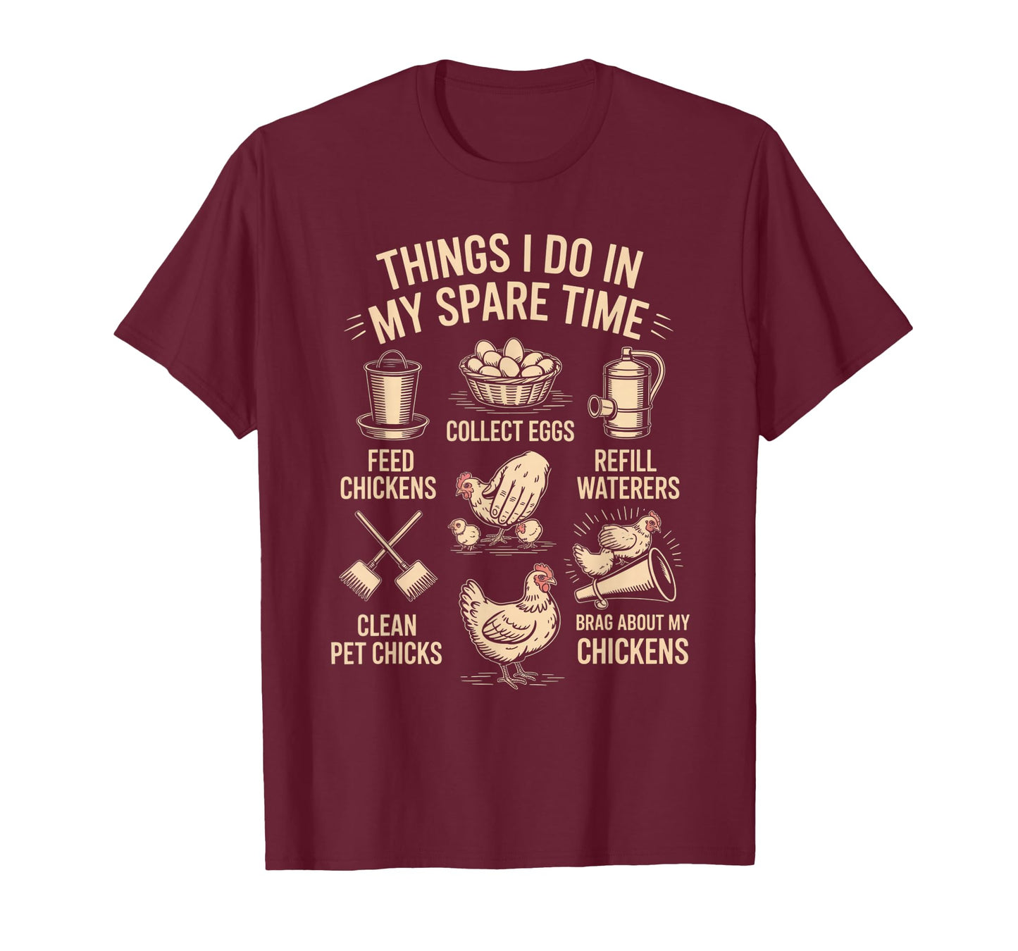 Funny Backyard Chicken Farm Joke Poultry Lover Humor T-Shirt