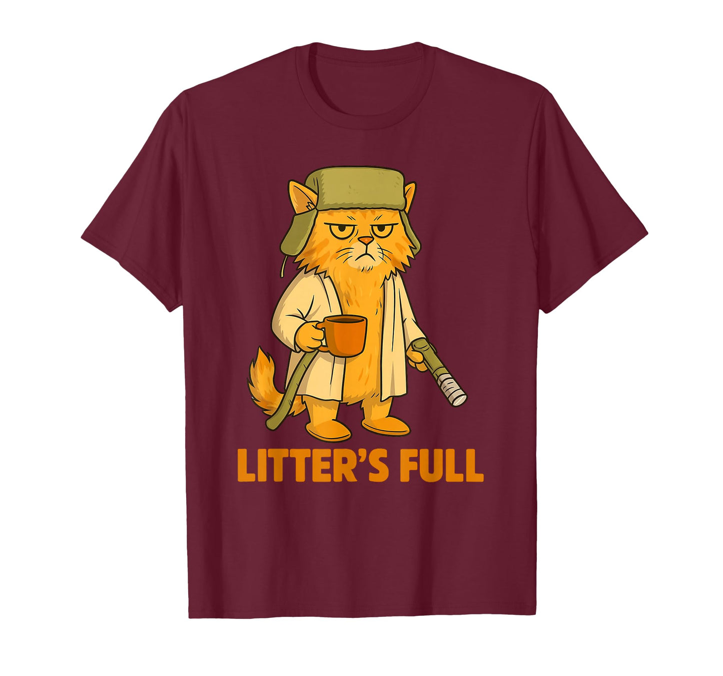 Litter's Full Christmas Cat, Funny Christmas Kitty Vacation T-Shirt