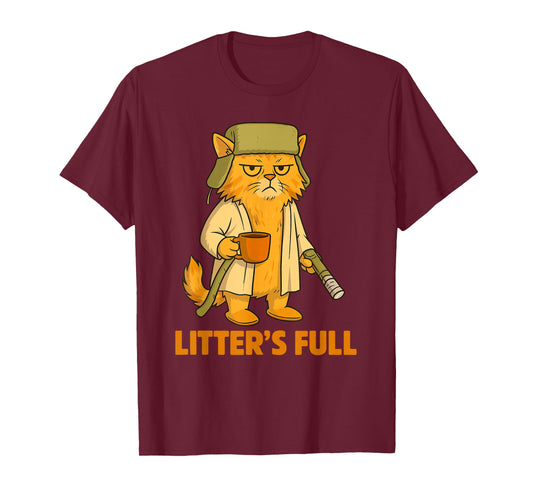 Litter's Full Christmas Cat, Funny Christmas Kitty Vacation T-Shirt