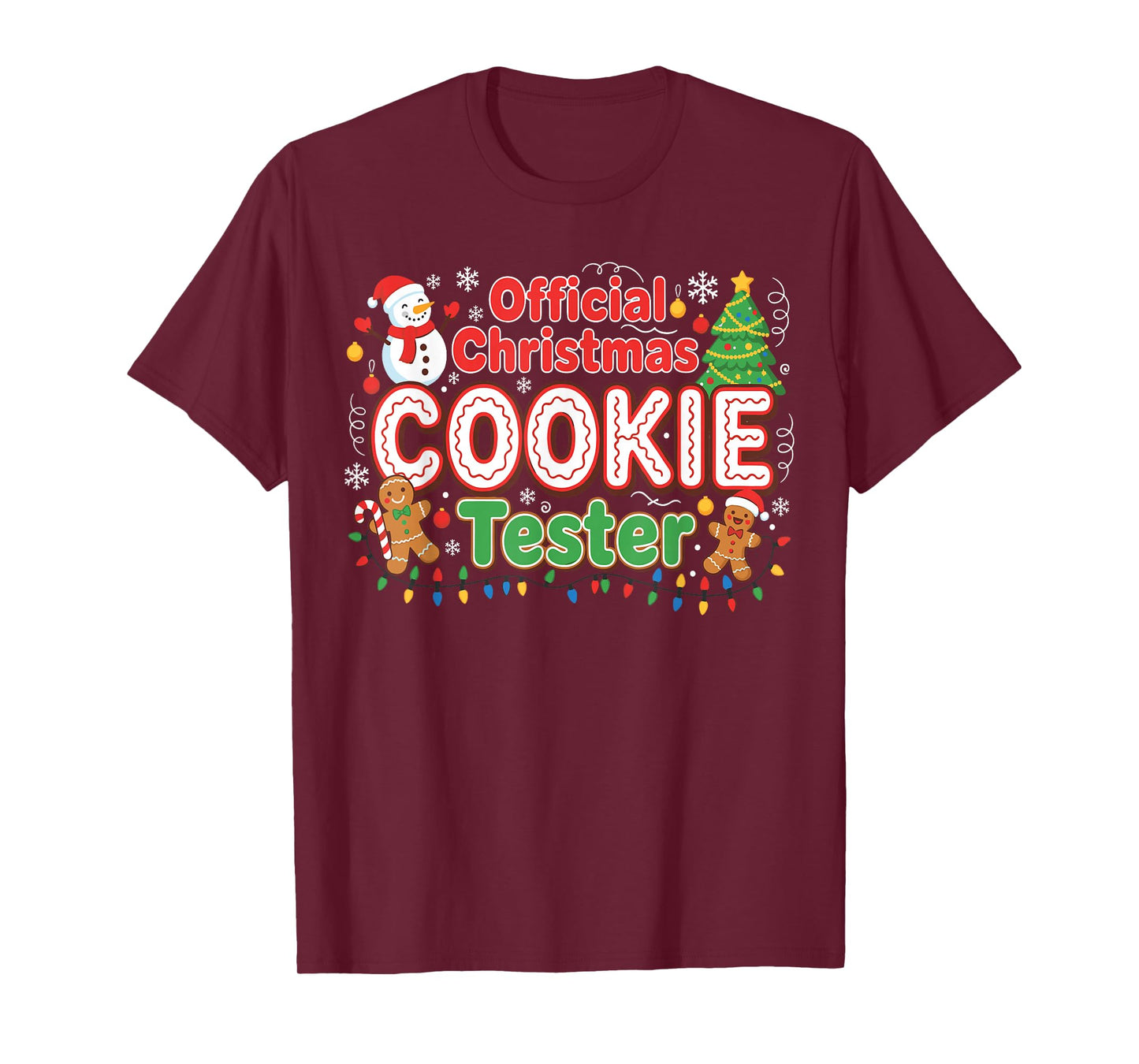 Official Christmas Cookie Tester Taster Baking Toddler Kids T-Shirt