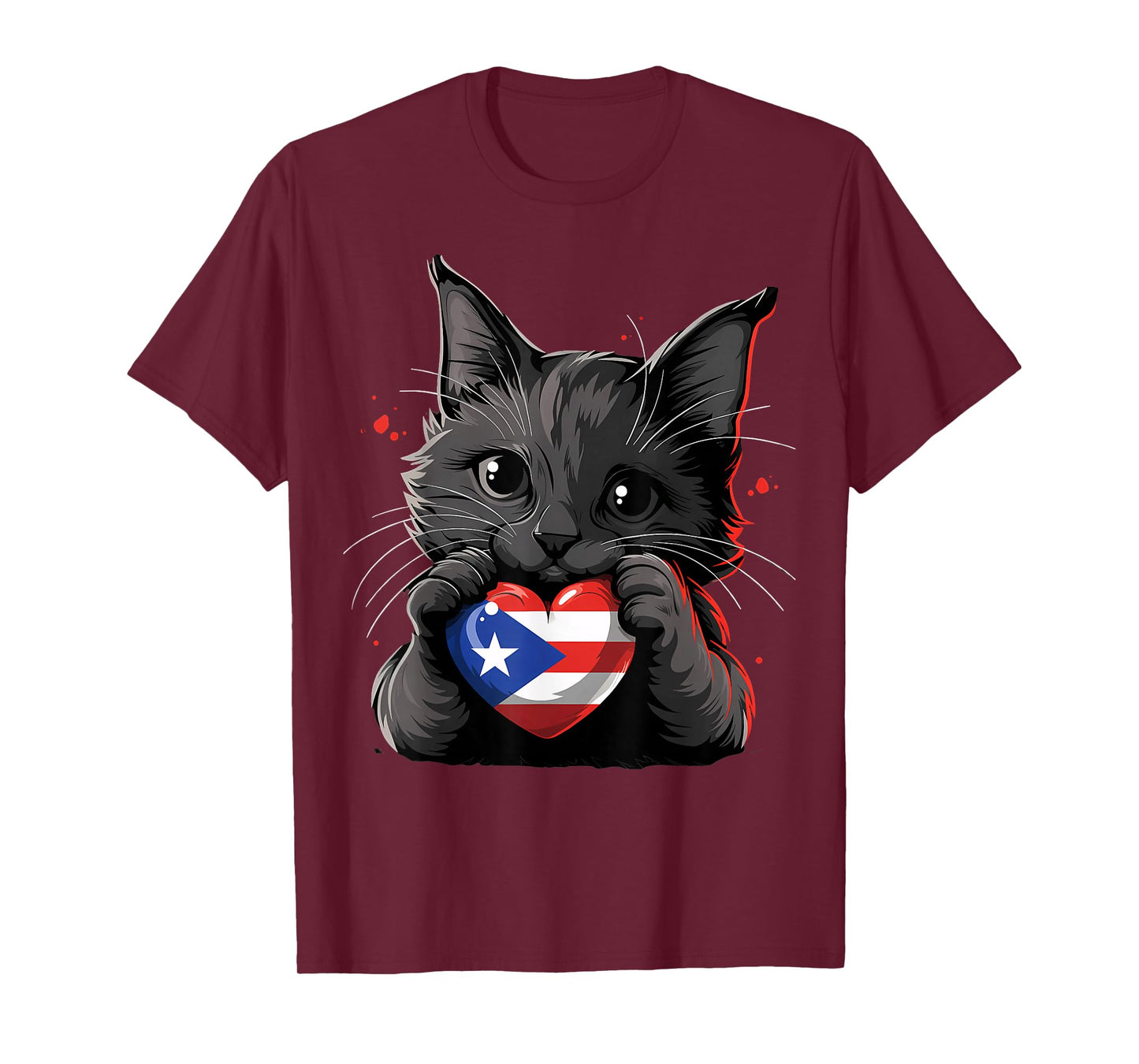 Puerto Rico Flag Cat Boricua Puerto Rican Flag T-Shirt