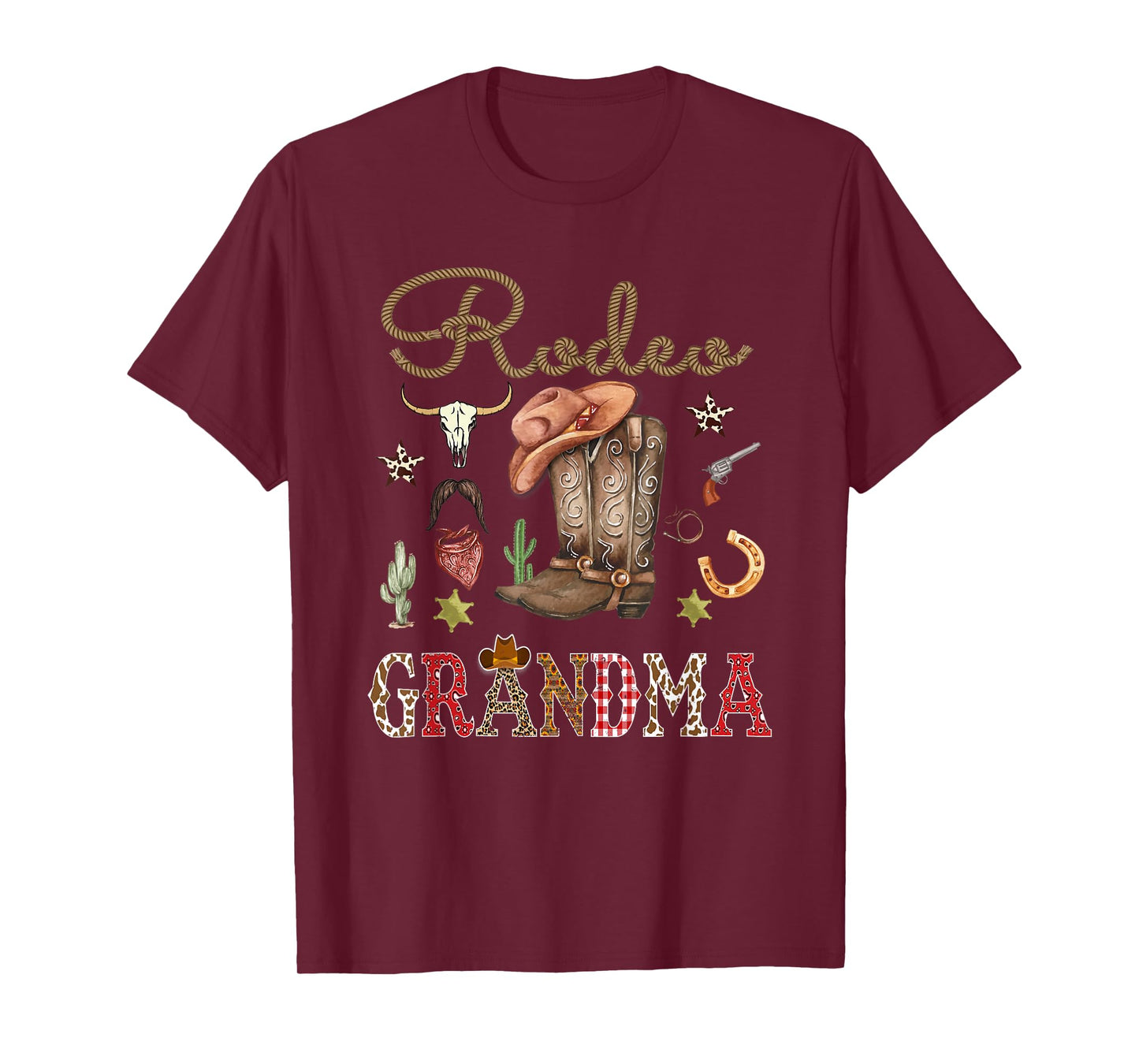 Rodeo Grandma Cowboy Cowgirl Birthday Matching Family T-Shirt