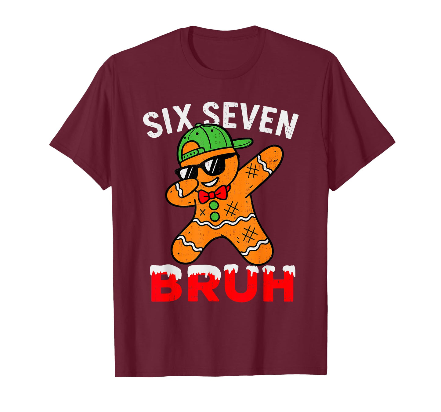67 Meme Six Seven Bruh Dabbing Ginger Funny Christmas Meme T-Shirt