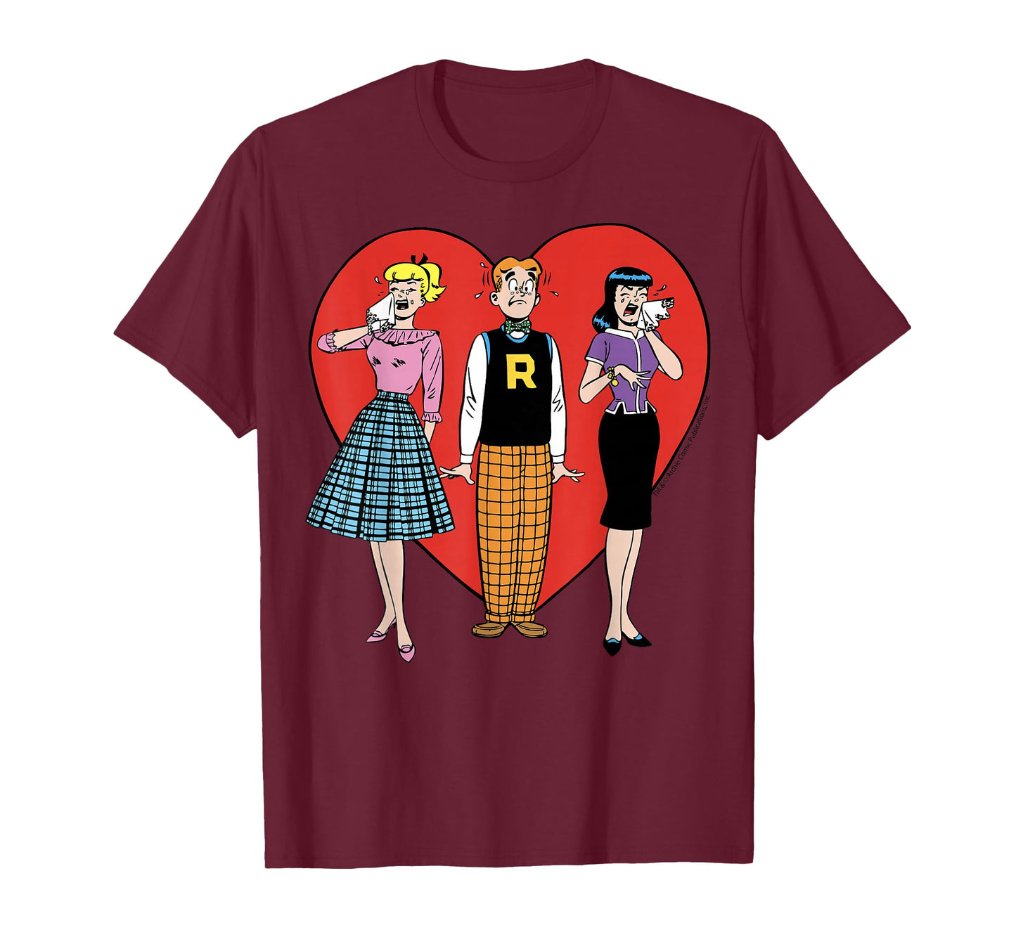 Archie Comics Love Triangle Crying Heart T-Shirt