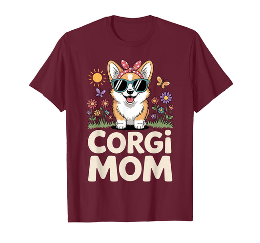 Cute Corgi Design for Women Girls Mom Dog Welsh Corgi Lovers T-Shirt
