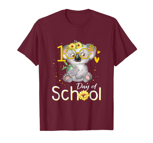 Happy 100 Days of School Koala 100th Day of School T-Shirt