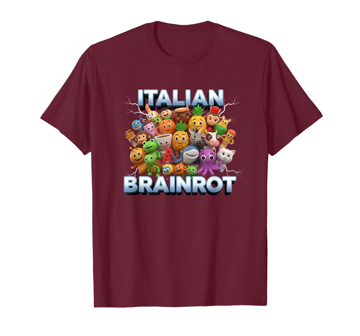 Italy Italian Brainrot Funny Meme Characters Trend T-Shirt