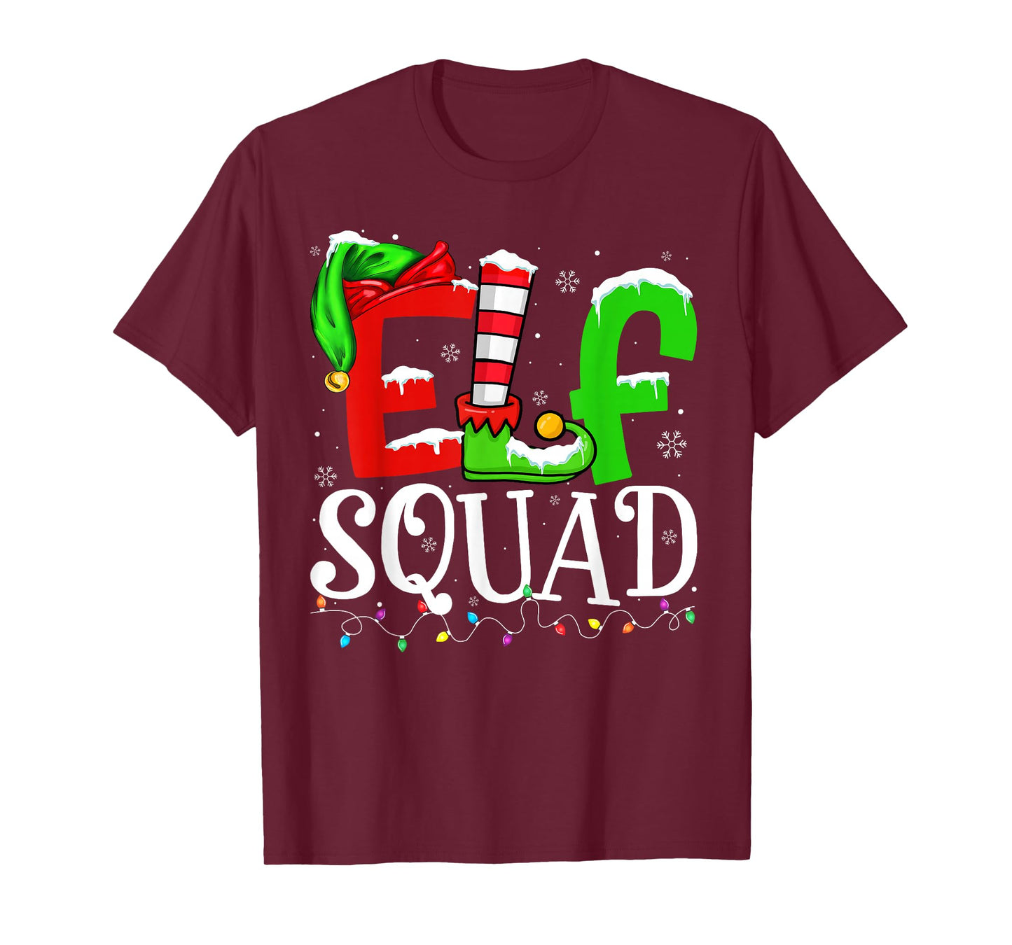 Elf Family Christmas Shirts Matching Pajamas Xmas Elf Squad T-Shirt