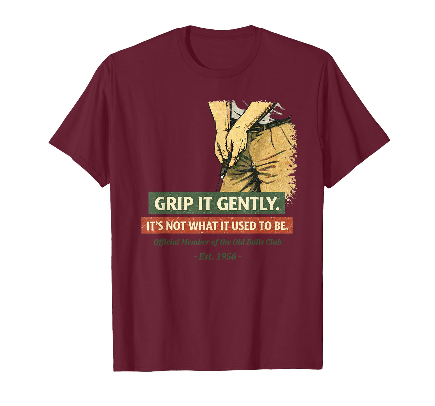Funny Golf Humor Old Balls Club Est 1956 Vintage Design T-Shirt