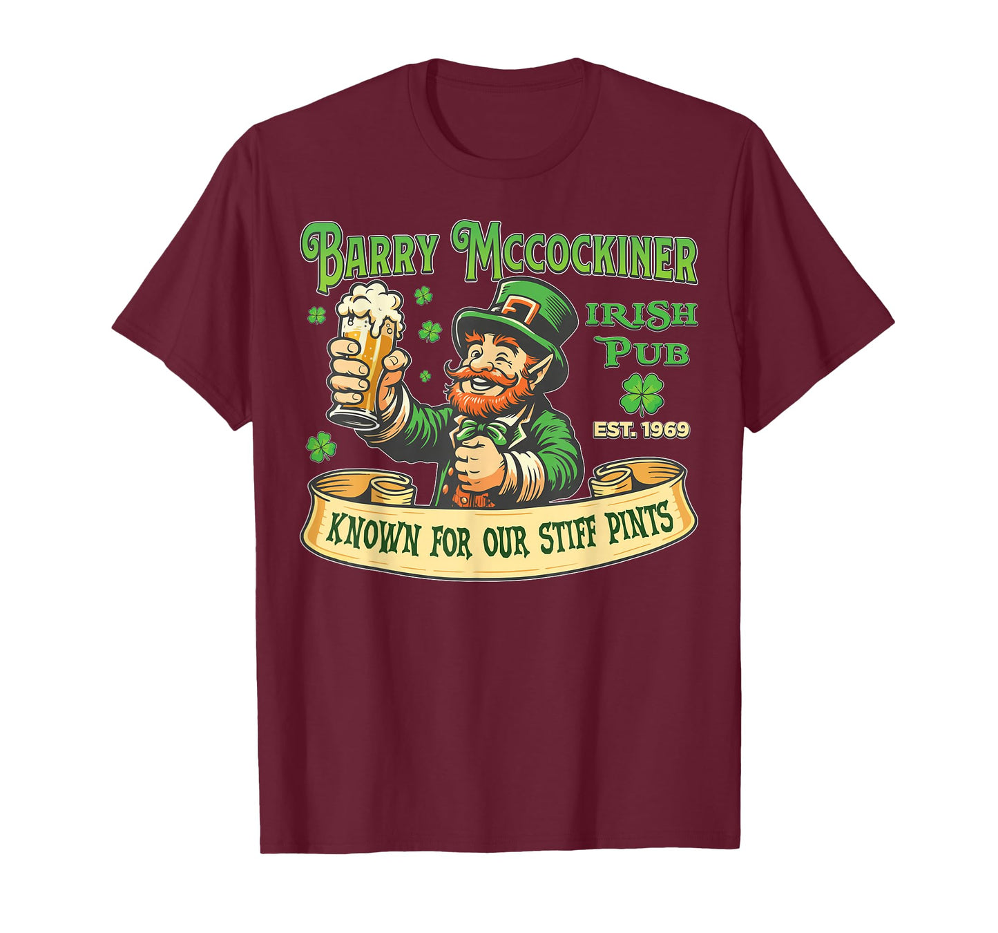 Barry McCockiner McConconner Irish Pub Funny Saint Patrick’s T-Shirt