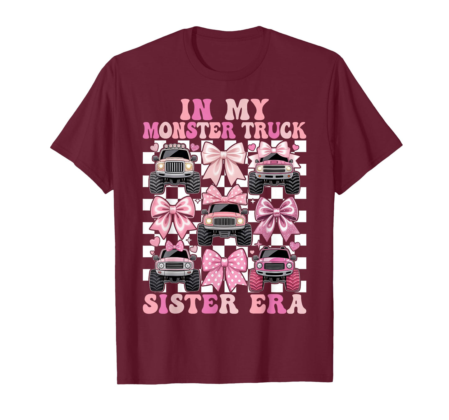 Coquette Monster Truck Sister T-Shirt