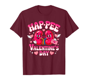Funny Kidney Hap Pee Valentine Urology Nurse Dialysis Crew T-Shirt