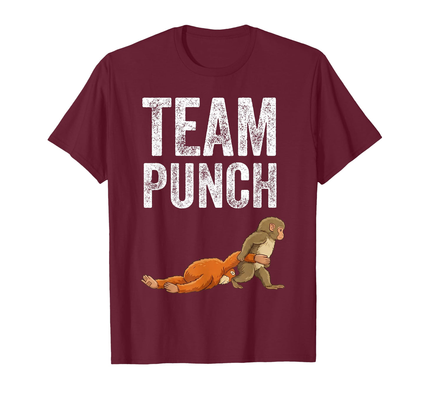 Baby Monkey Team Punch Shirt Cute Viral Macaque Lover Japan T-Shirt
