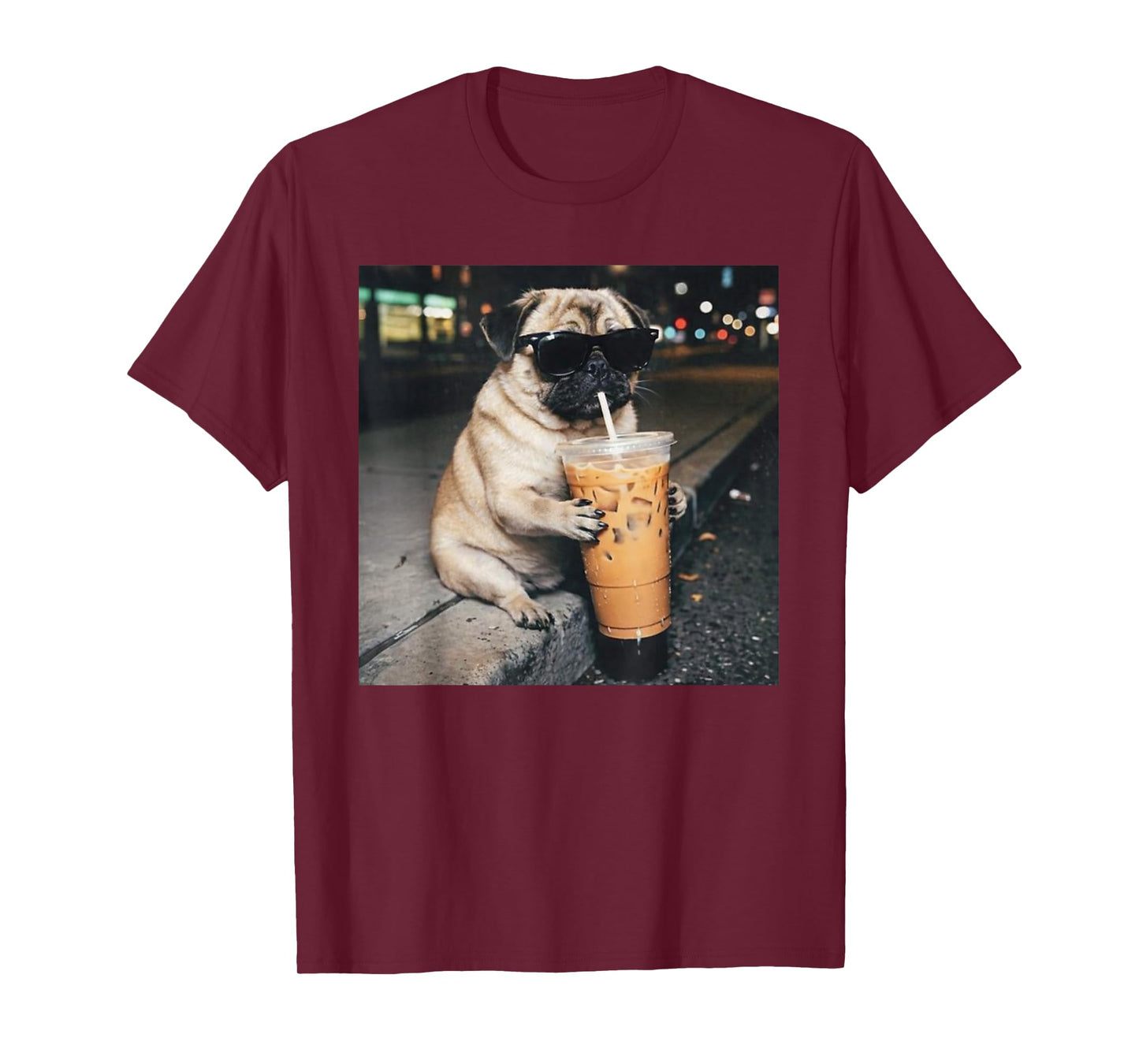 Pug Iced Coffee T-Shirt