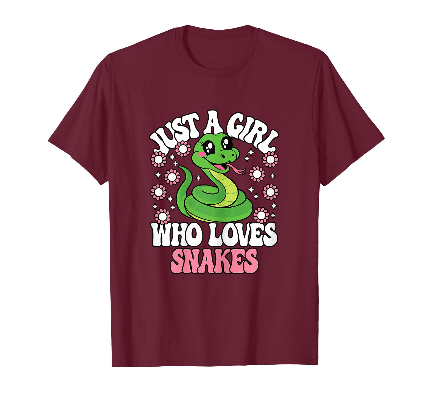Just A Girl Who Loves Snakes Cute Reptile Girls Kids T-Shirt
