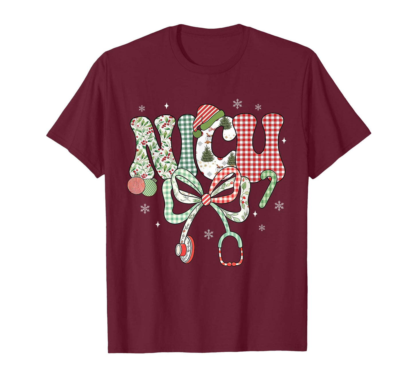 NICU Nurse Christmas Retro Neonatal Intensive Care Unit T-Shirt