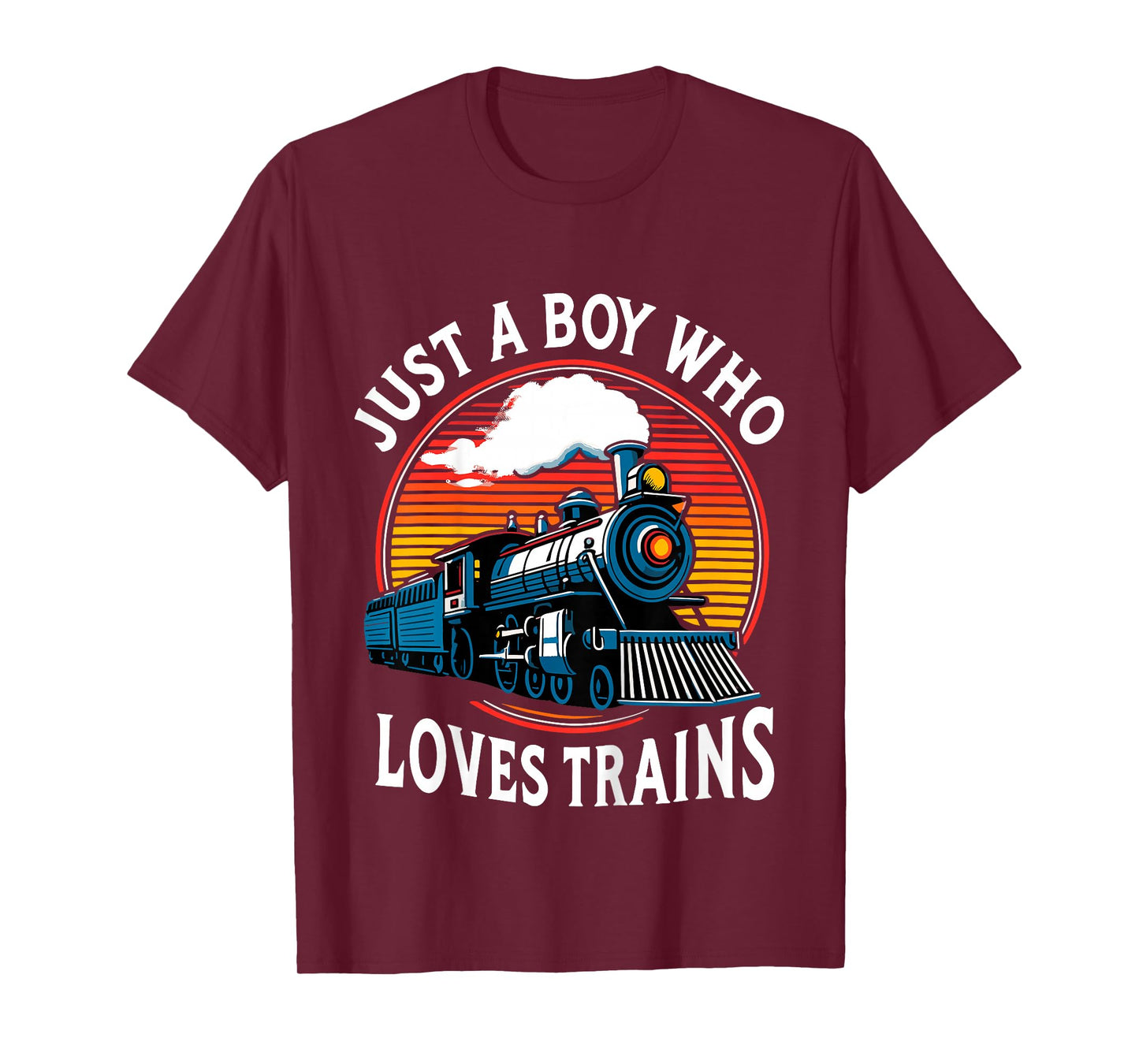 Kids Just A Boy Who Loves Trains Lover Toddler T-Shirt