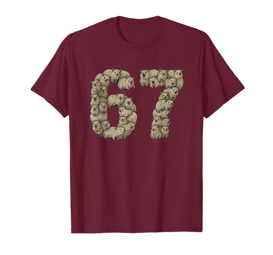 Funny Rock Hyrax Awawa 6 7 Meme Six Seven Love T-Shirt