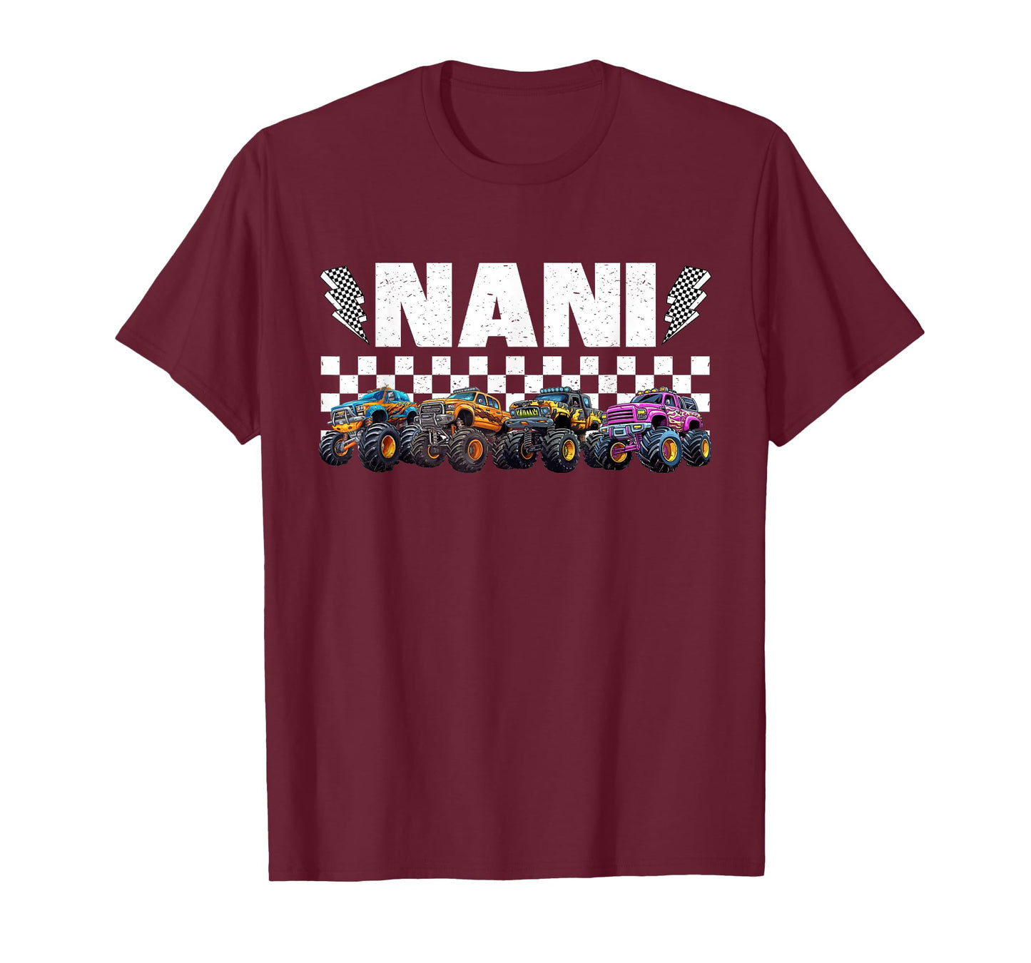 Nani Retro Monster Truck Family Crew Birthday Matching T-Shirt