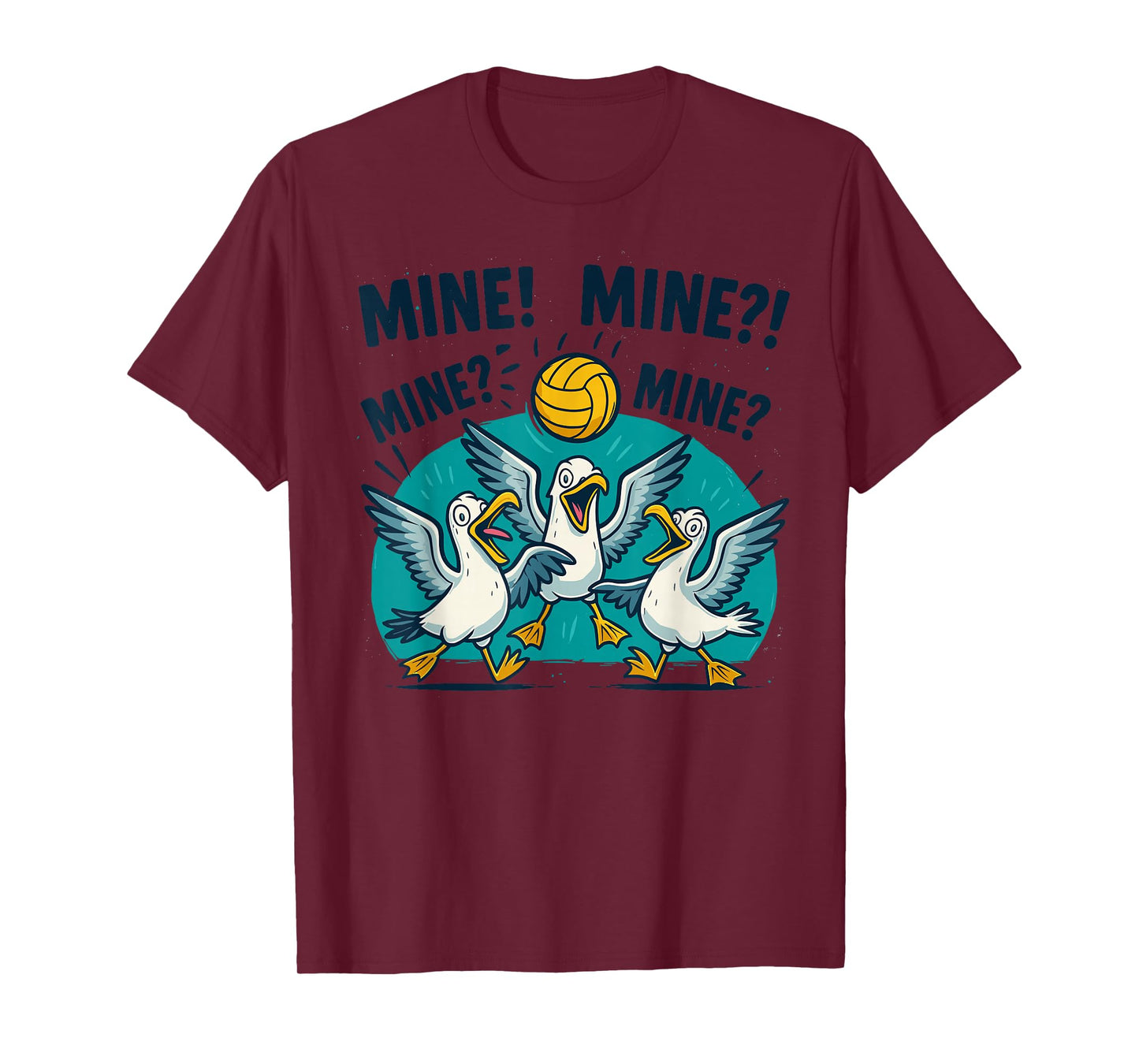 Volleyball Costume for Girls Women, Volleyball Seagull Mine T-Shirt